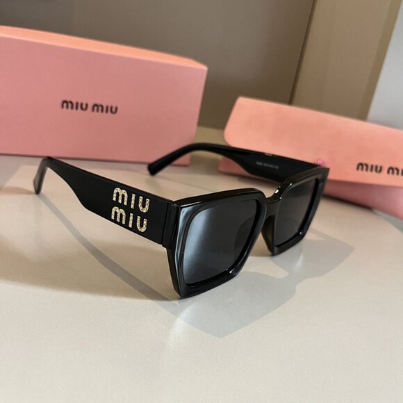 Miu Miu Black Square Sunglasses - Picture 1 of 7